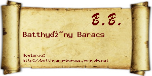 Batthyány Baracs névjegykártya